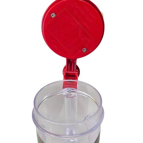 1997 Coca-Cola Polar Bear Plastic Singing  Mug W/ Lid & Handle - Picture 7 of 8